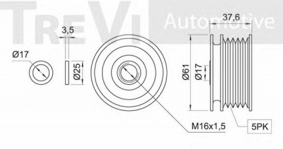 TREVI AUTOMOTIVE ap1079 -  Механизм свободного хода генератора